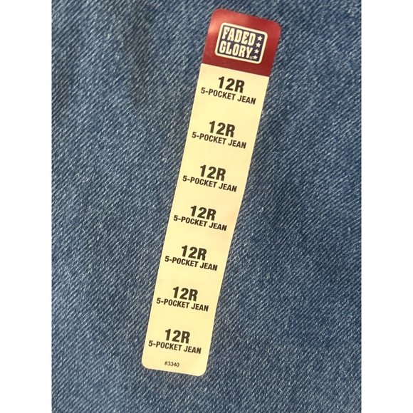 Faded Glory NWT 5 Pocket Jeans Boys Size 12 Regular - Picture 6 of 10
